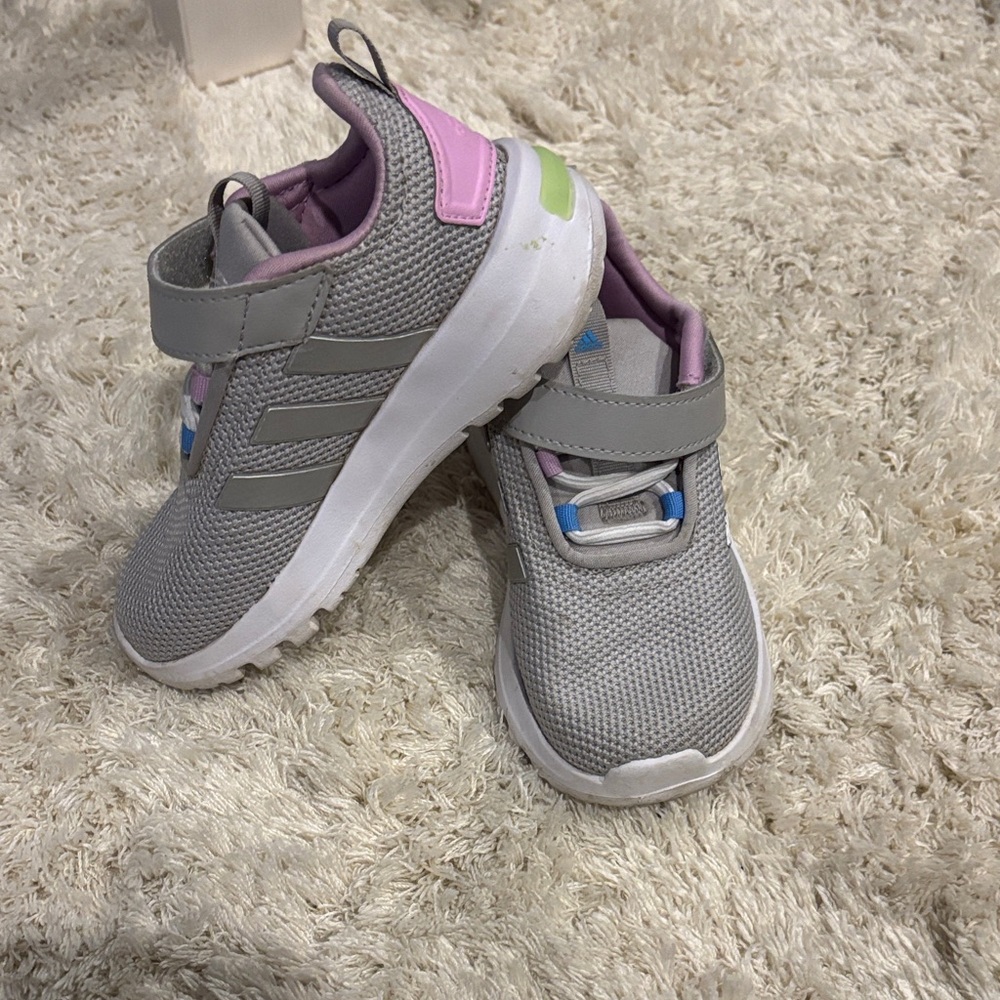 Toddler girl size 8 Addidas tennis shoes